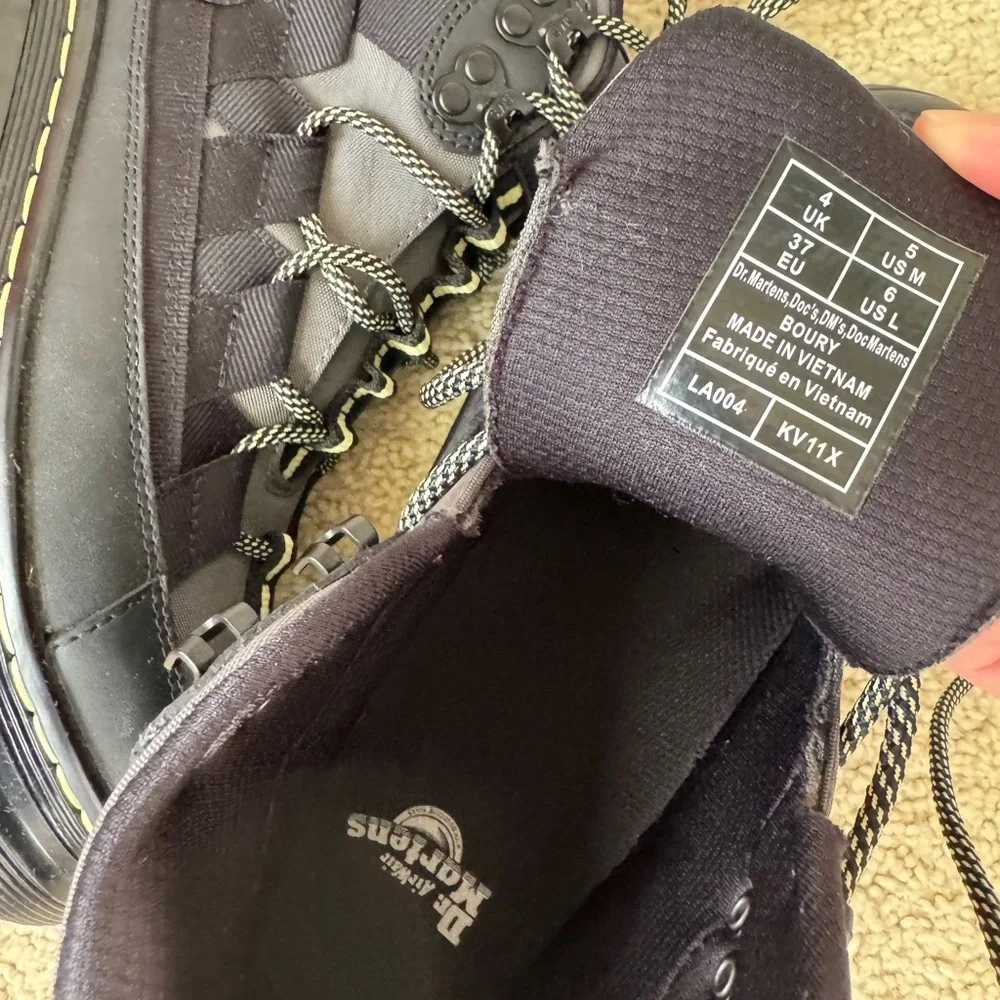 Dr. Martens Black and Gray Boots with Chunky Supportive Design - Picture 4 of 4